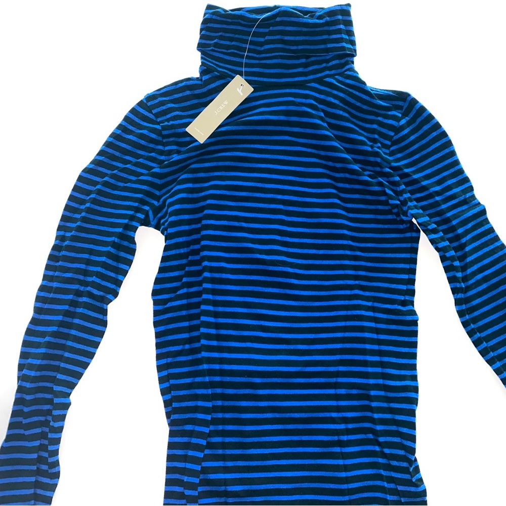 J.Crew Striped Cotton Turtleneck